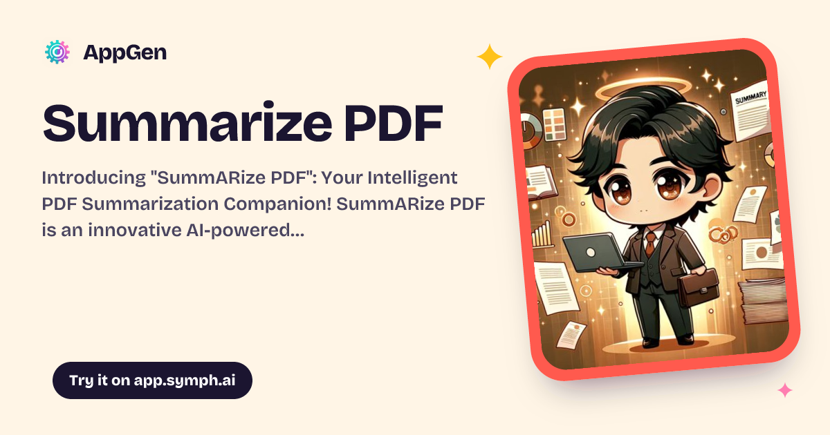 Summarize PDF | AppGen