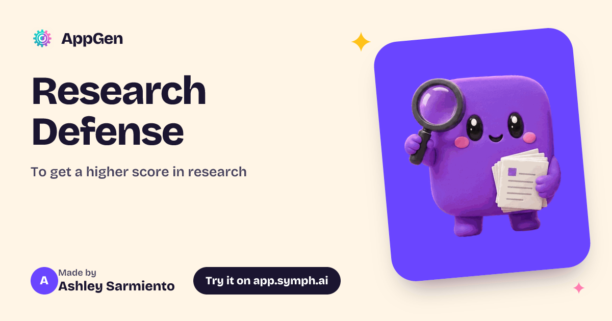 Research Defense | AppGen