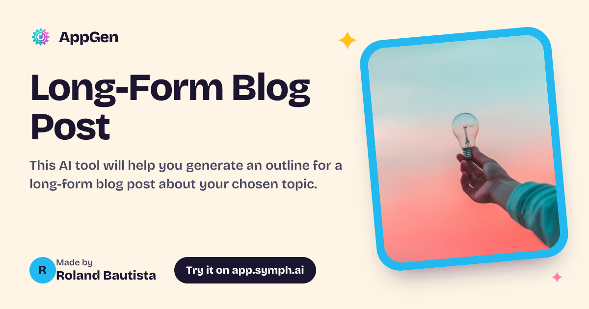 Long-Form Blog Post | AppGen