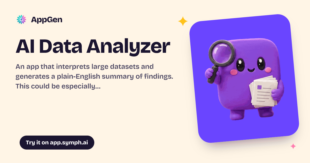 AI Data Analyzer | AppGen