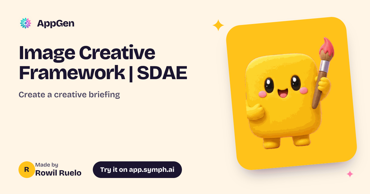 Image Creative Framework | SDAE | AppGen