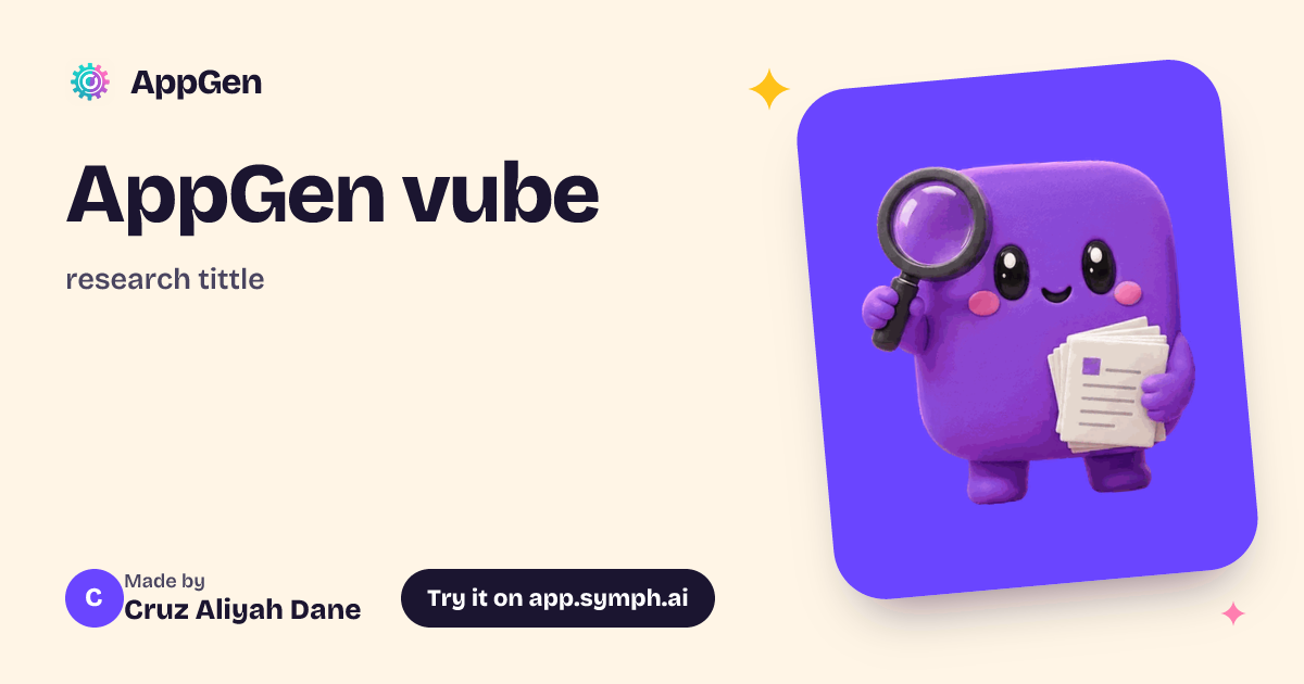 AppGen vube | AppGen
