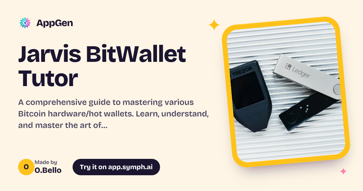 Jarvis BitWallet Tutor | AppGen