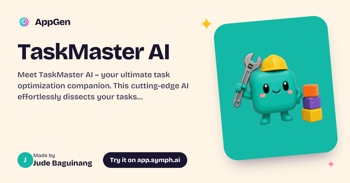 TaskMaster AI | AppGen