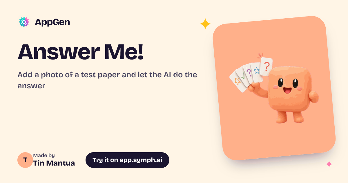 Answer Me! | AppGen