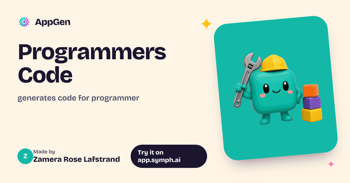 Programmers Code | AppGen
