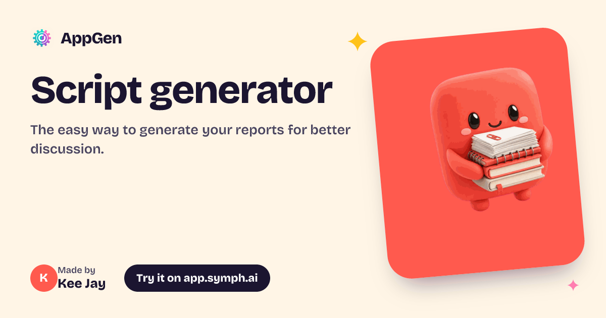 Script generator | AppGen