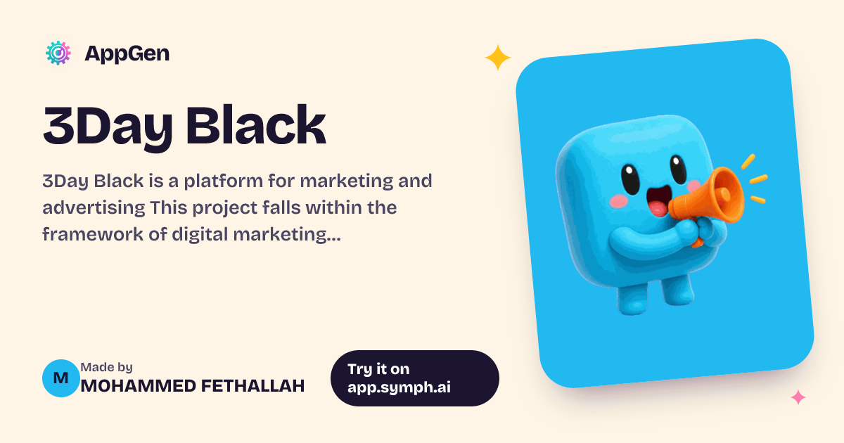3Day Black | AppGen