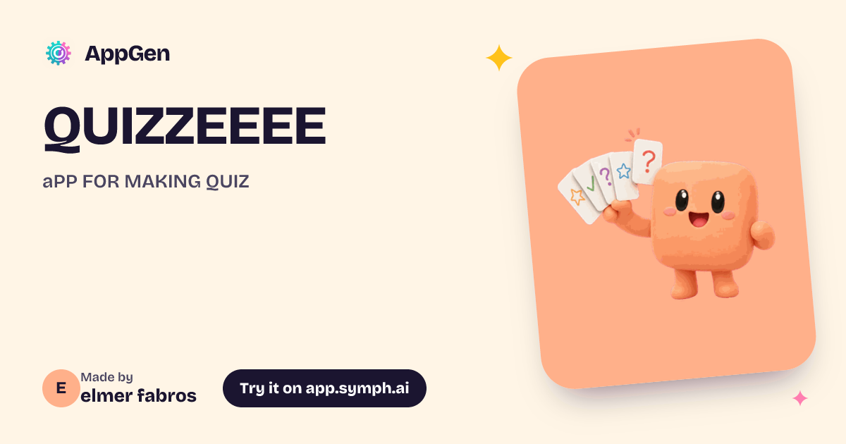 QUIZZEEEE | AppGen