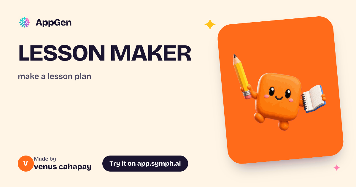 LESSON MAKER | AppGen