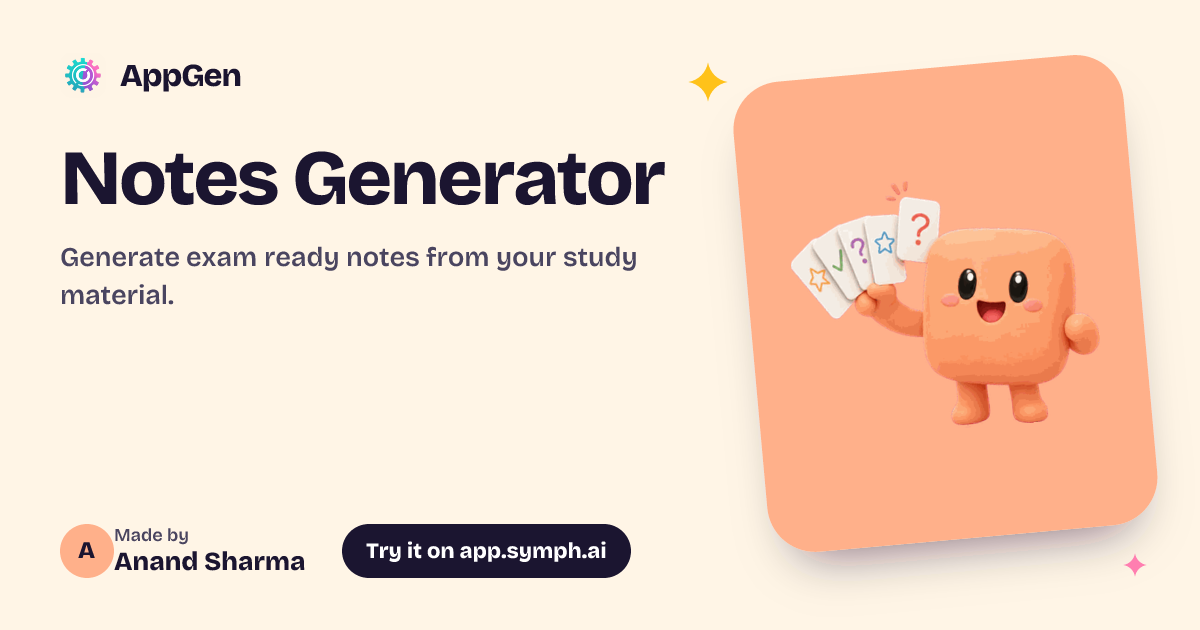 Notes Generator | AppGen