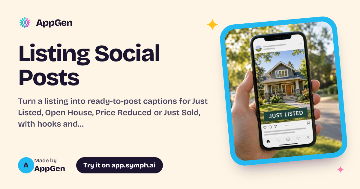 Listing Social Posts | AppGen