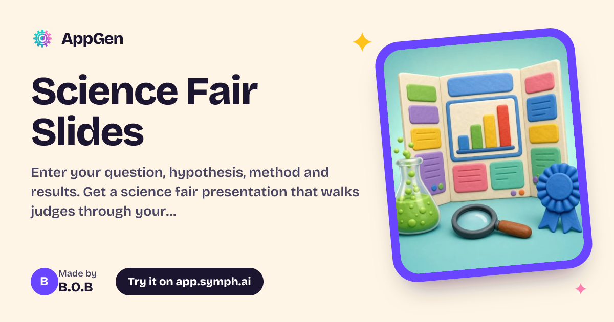 Science Fair Slides | AppGen