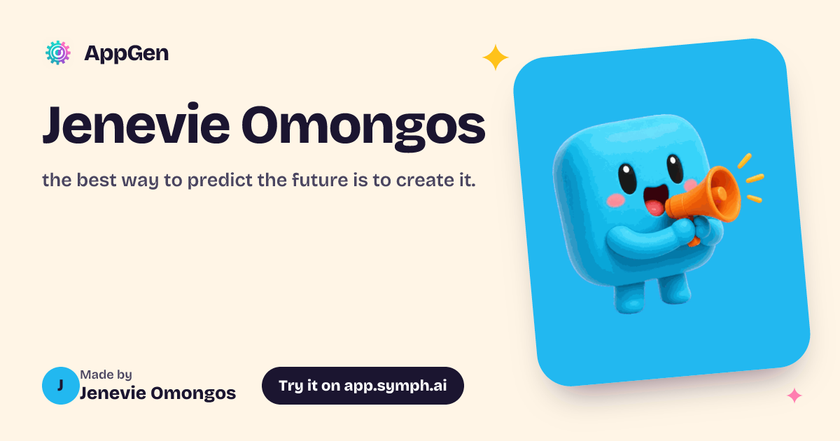 Jenevie Omongos | AppGen